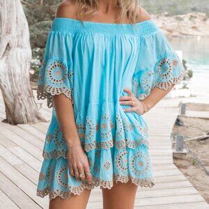 IBIZAMODE HOJA DRESS - AQUA - BNWT - XL/XXL